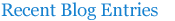 Recent Blog entries